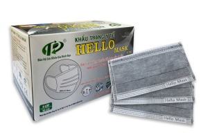 KHẨU TRANG Y TẾ HELLO MASK ( 4 Lớp - 50 Cái / Hộp ) - MÀU THAN